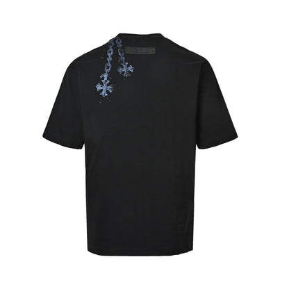 Chrome Hearts Hardware Pin Pendant Chain Print Short Sleeves
