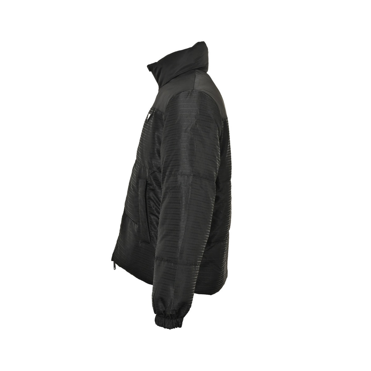 Prada dark pattern jacquard reversible down jacket