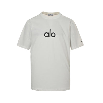 alo basic letter logo printed short sleeves