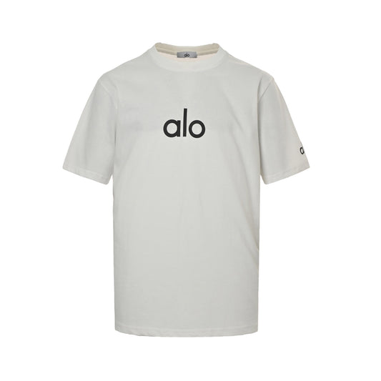 alo basic letter logo printed short sleeves