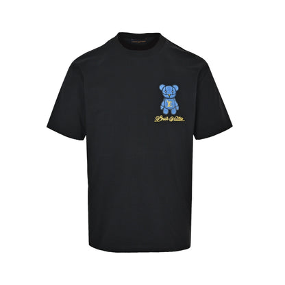 Louis Vuitton 26ss towel patch bear short sleeves