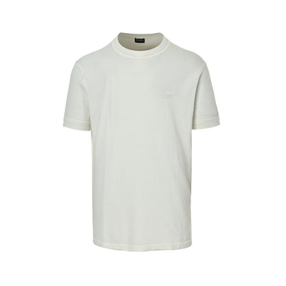 ZEGNA/ Zegna Contrast color knitted wool blend short sleeves