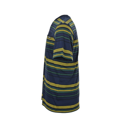Miu Miu 25Fw Automne yellow and green striped short sleeves