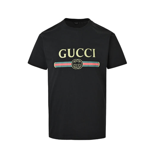 Gucci 26ss classic belt printed short sleeves