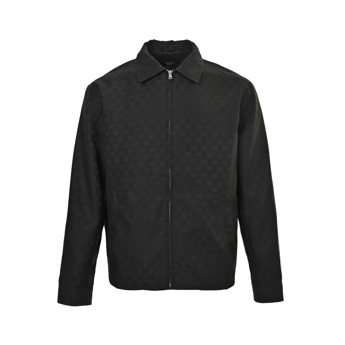 Gucci full GG jacquard zipper lapel jacket