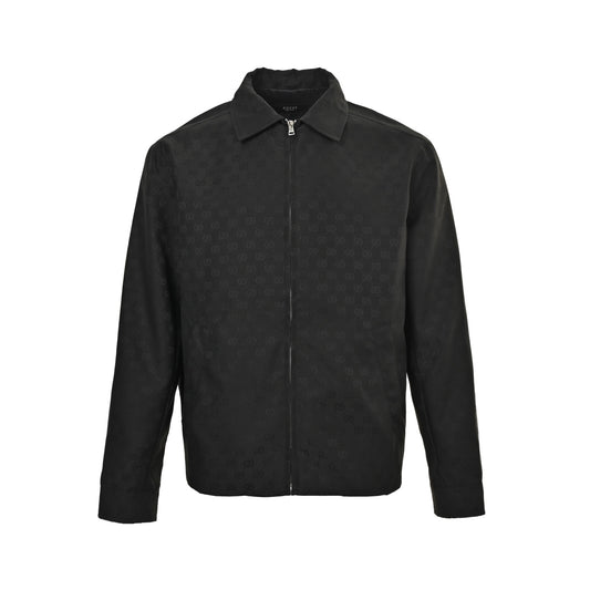 Gucci full GG jacquard zipper lapel jacket