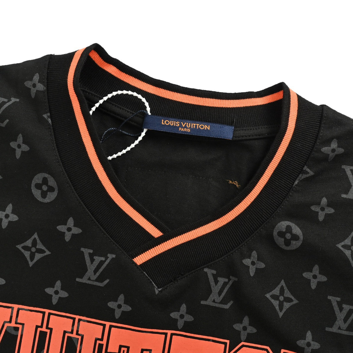 Louis Vuitton 25ss No. 00 orange letter printed short sleeves