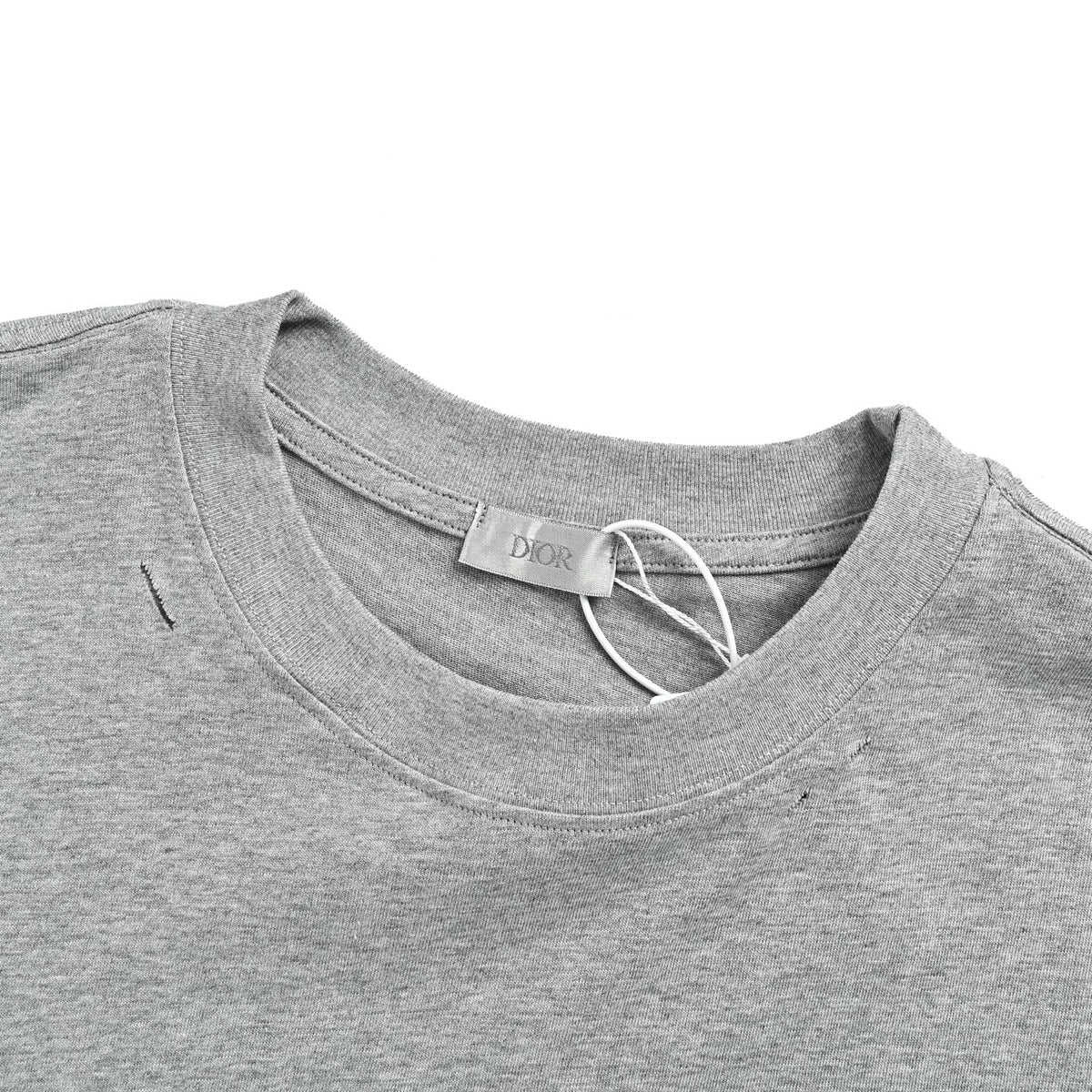 Dior distressed hole letter print logo short sleeves