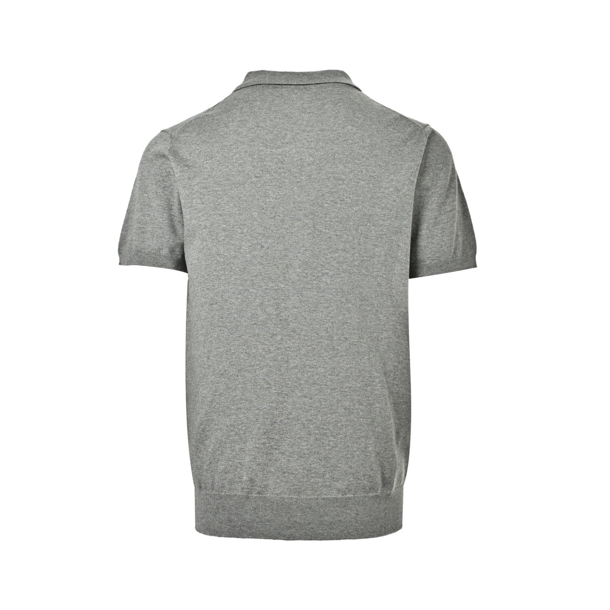 Prada Inverted triangle wool embroidered half-zip Polo short sleeves