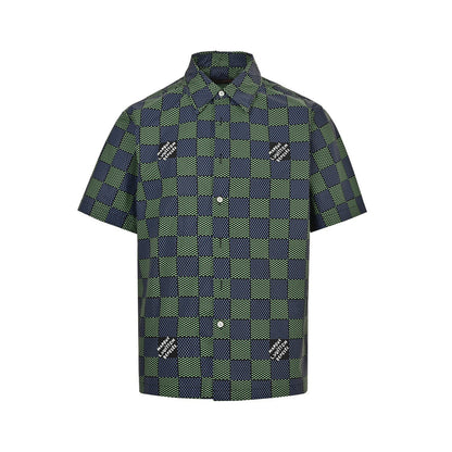 Louis Vuitton 25ss Damier checkerboard short-sleeved shirt