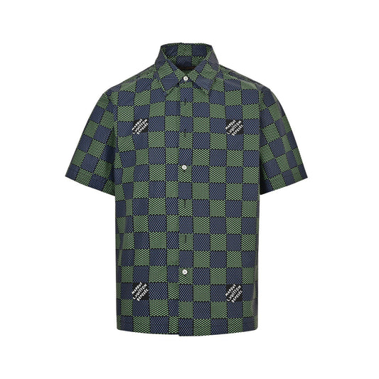 Louis Vuitton 25ss Damier checkerboard short-sleeved shirt