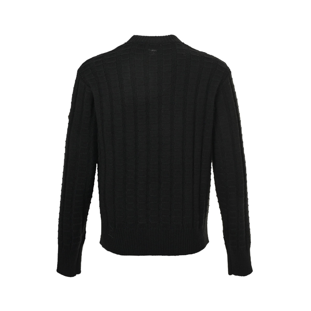 Moncler/Mask two-color embossed knitted crew neck sweater