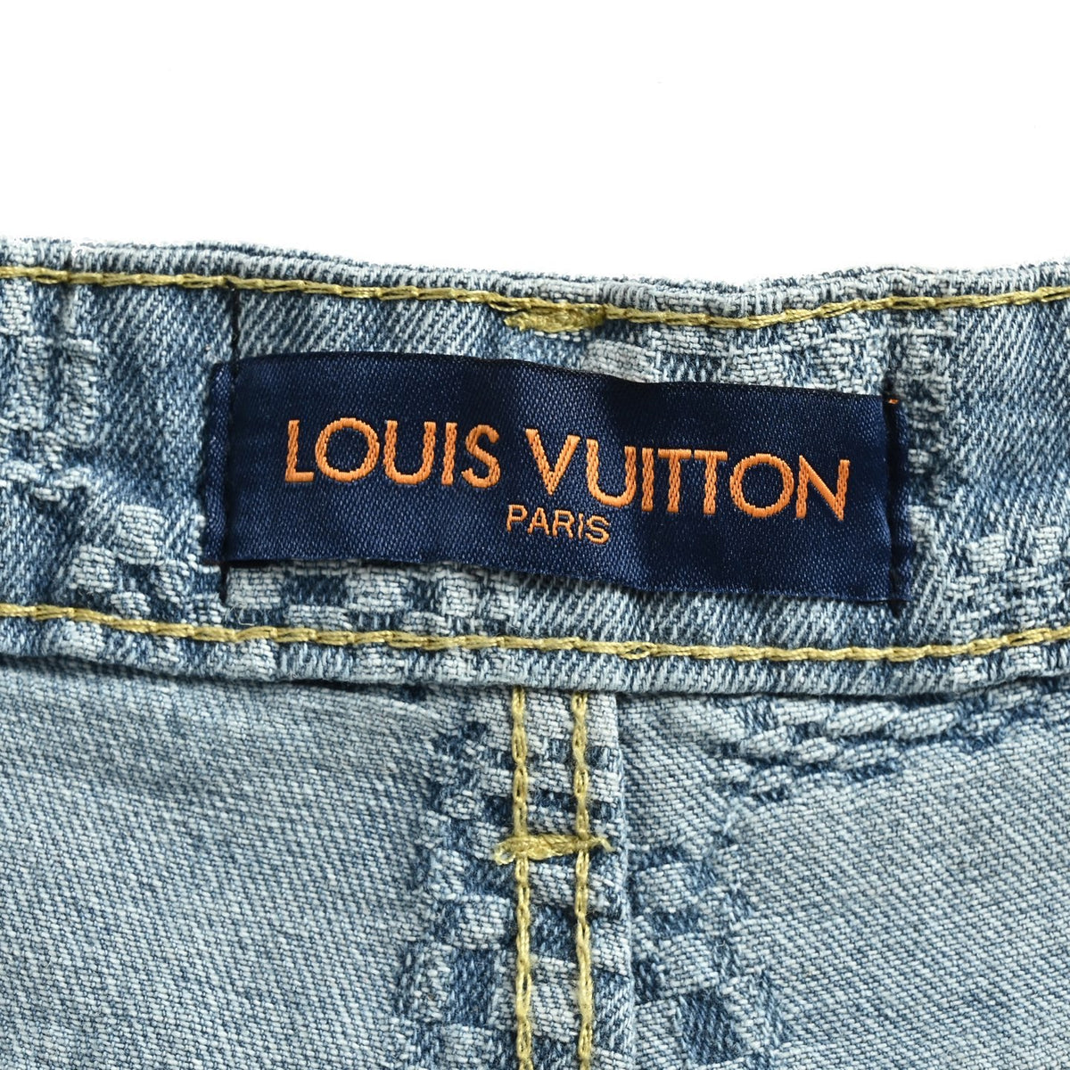 Louis Vuitton checkerboard suit denim shorts