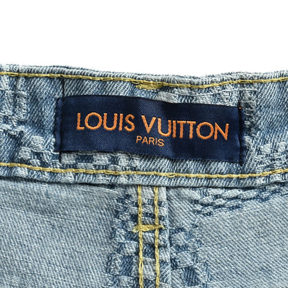 Louis Vuitton checkerboard suit denim shorts