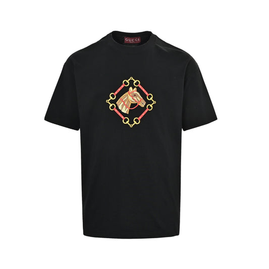 Gucci Horsebit Horse Embroidered Short Sleeves