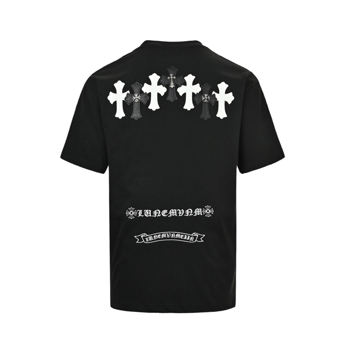 Chrome Hearts Leather Label Cross Hardware Short Sleeves