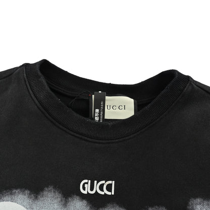Gucci hand-painted lettering round neck sweatshirt