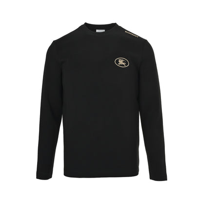 Burberry 25ss circle war horse embroidery shoulder letter embroidery long sleeves