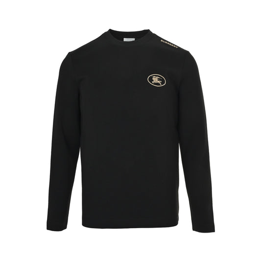 Burberry 25ss circle war horse embroidery shoulder letter embroidery long sleeves