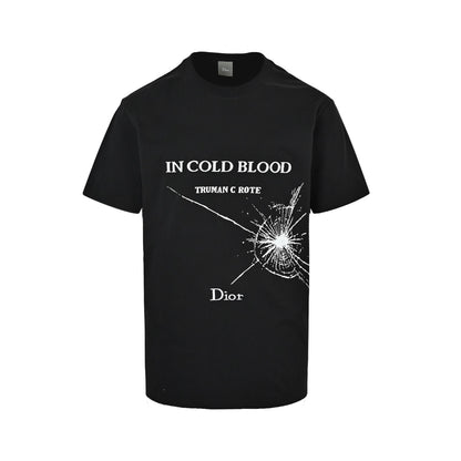Dior 26ss letter logo embroidered short sleeves