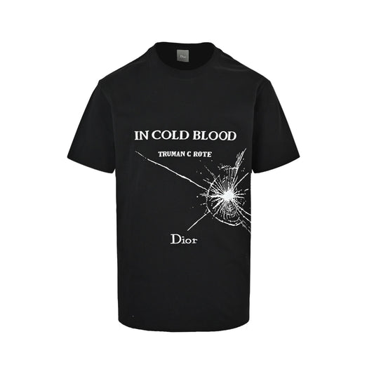 Dior 26ss letter logo embroidered short sleeves