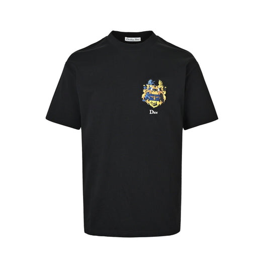 Dior 26ss badge logo printed short sleeves