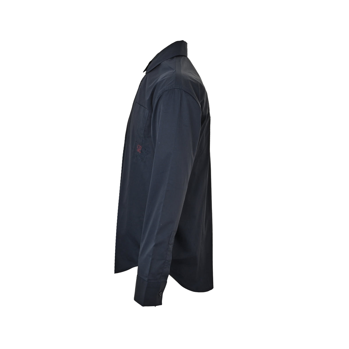 Loewe/Luoyiwei Anagram two-color embroidered patch pocket long-sleeved shirt