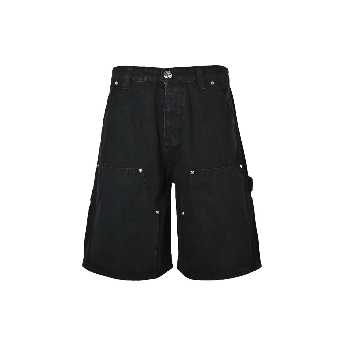 Chrome Hearts/Chrome Heart leather label cross denim shorts