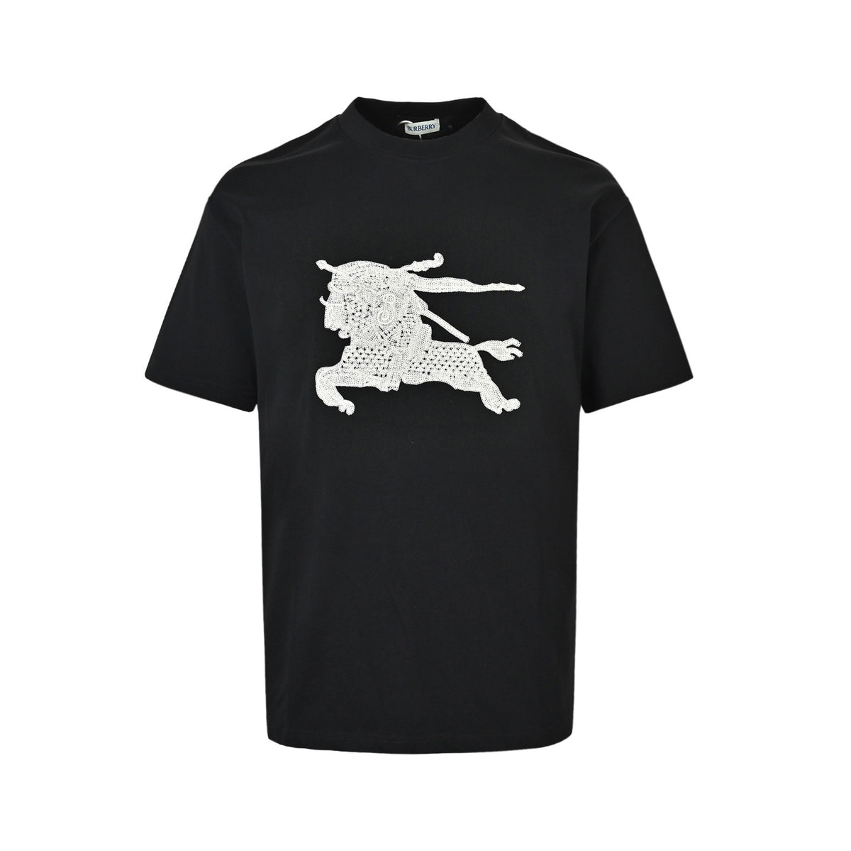 Burberry 26ss braided war horse embroidered short sleeves