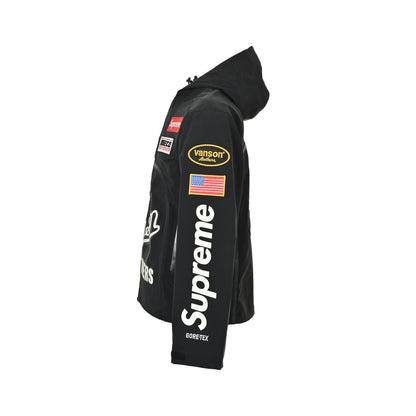 Supreme collaboration logo patch waterproof zipped jacket