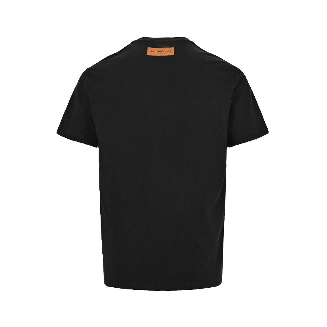 Louis Vuitton 24ss embroidered three-letter short sleeves