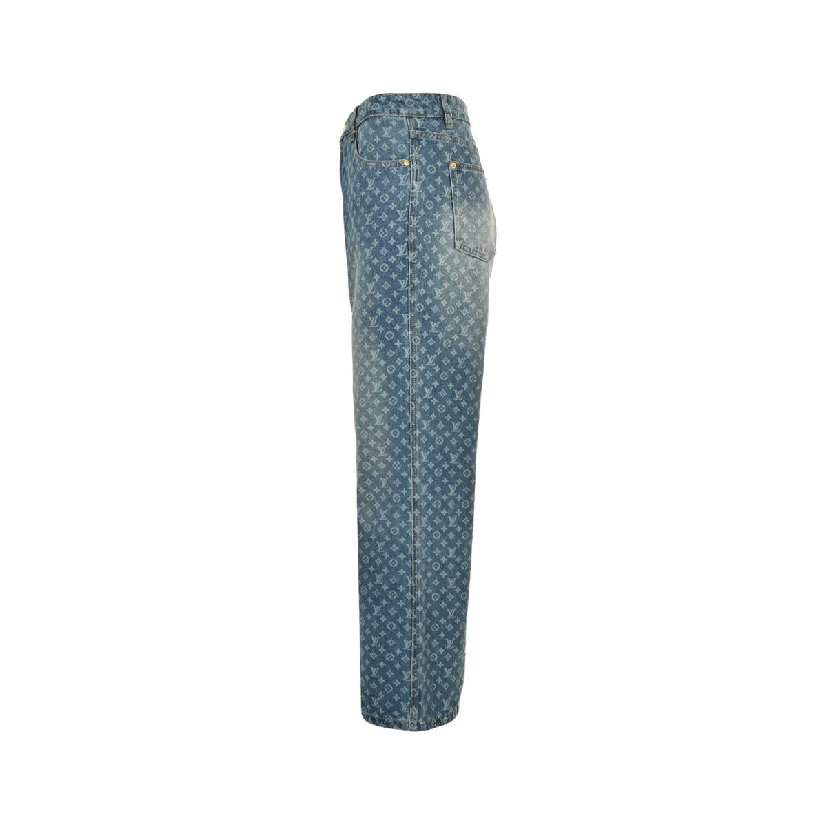 Louis Vuitton 25Fw presbyopia all over printed bootcut jeans
