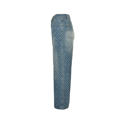Louis Vuitton 25Fw presbyopia all over printed bootcut jeans