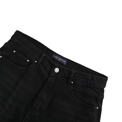 LouisVitton/Louis Vuitton back pocket presbyopic colorful embroidered jeans
