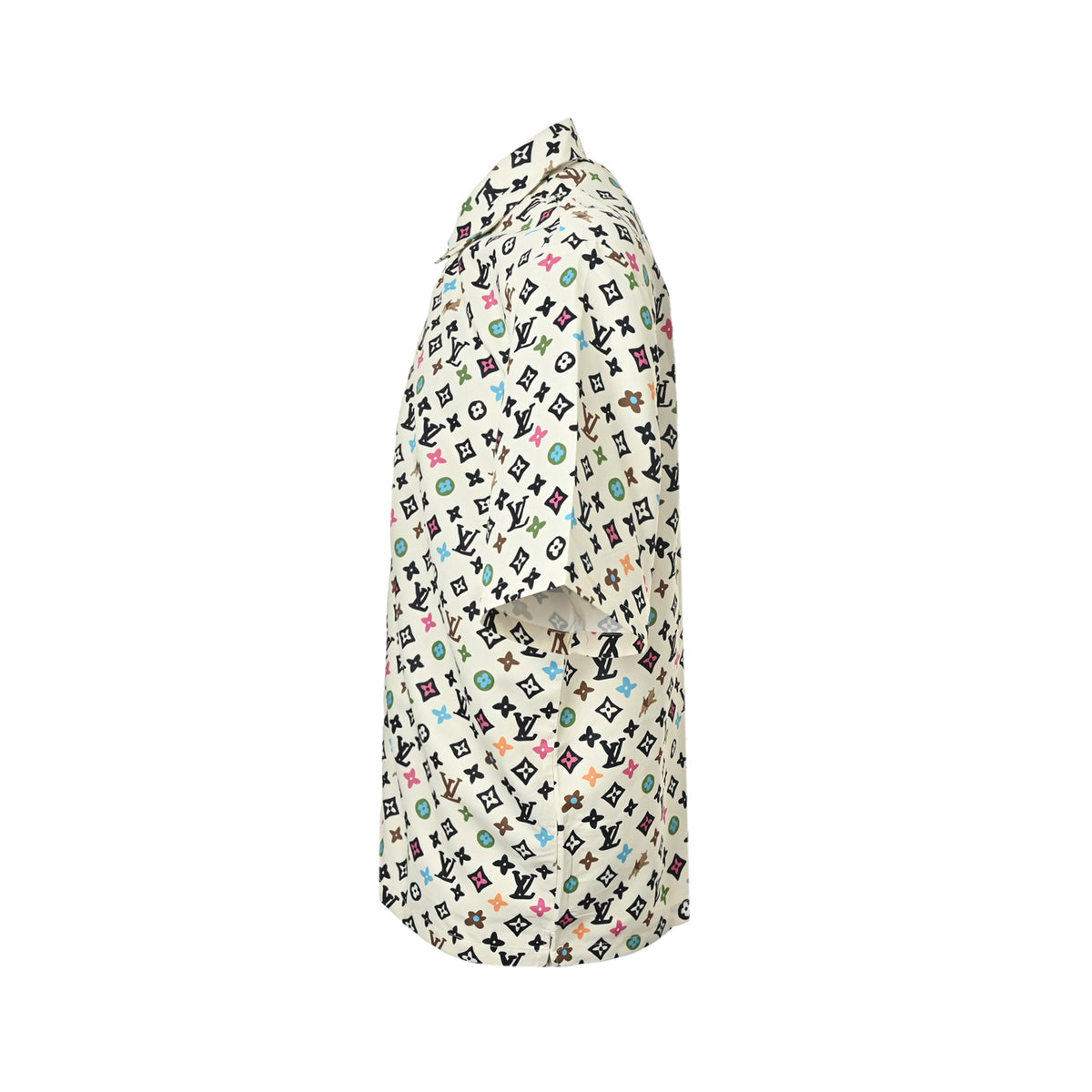 LouisVuitton/Louis Vuitton collaboration printed mulberry silk short-sleeved shirt