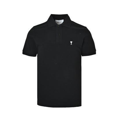 Ami Paris Classic Love Embroidered Polo Short Sleeve