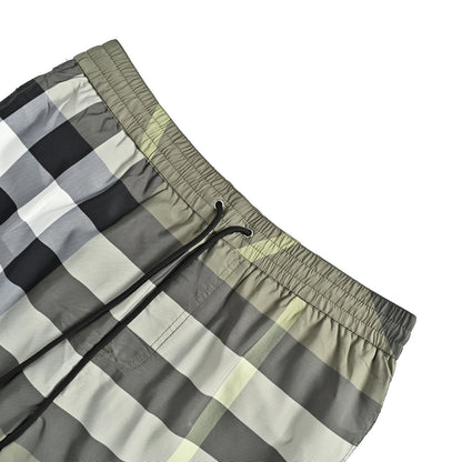 Burberry plaid drawstring mesh lined beach shorts