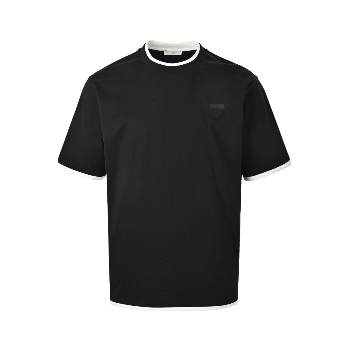Prada triangle cloth label fake two-piece short sleeves
