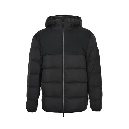 Moncle/Meng Mouth 25Fw patchwork hooded down jacket