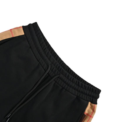 Burberry side plaid patchwork shorts
