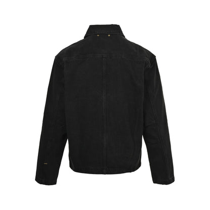 Louis Vuitton presbyopic embossed washed denim jacket
