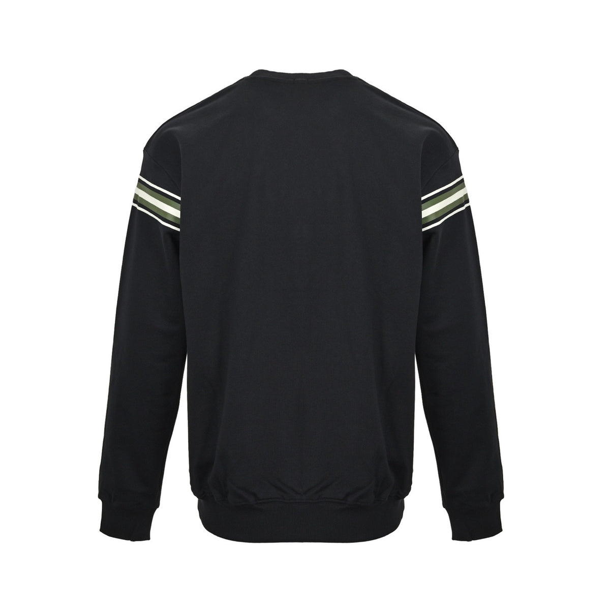 Burberry war horse logo embroidered horizontal stripe round neck sweatshirt