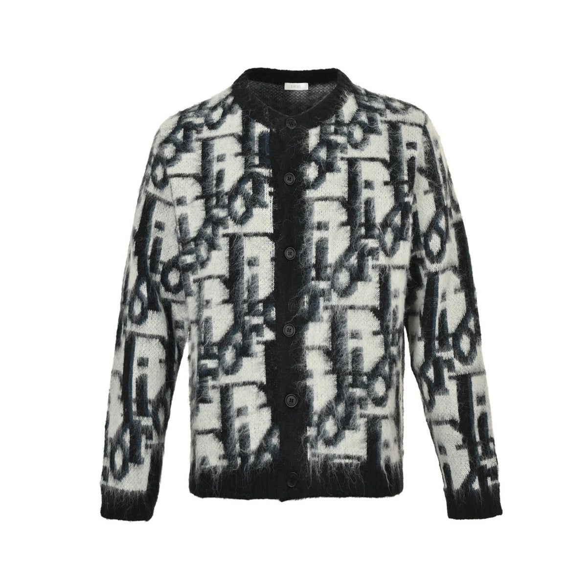 Dior 25Fw old flower jacquard mohair cardigan sweater