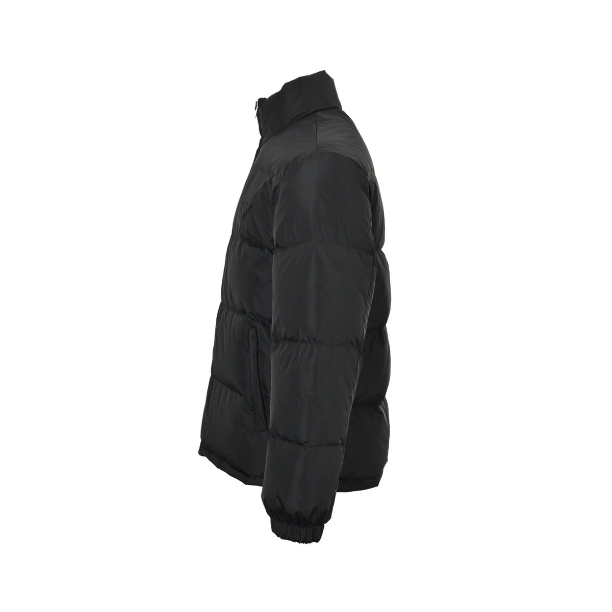 Prada triangle cloth mark stand collar down jacket