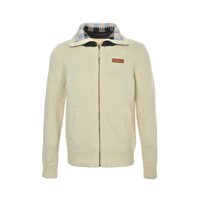 Louis Vuitton plaid collar knitted zipper jacket
