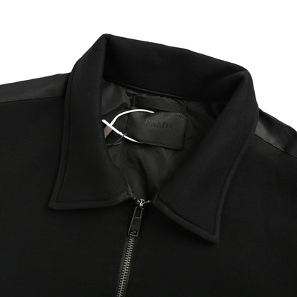 Prada triangle logo patchwork zipper jacket