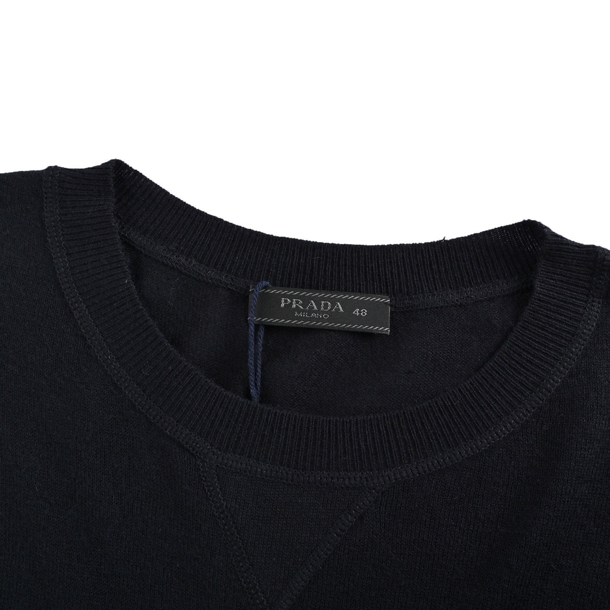 Prada 25ss classic logo jacquard knitted short sleeves