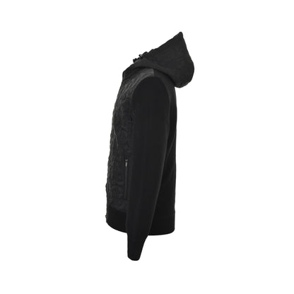 Dior 24Fw quilted monogram knitted patchwork hooded cotton jacket