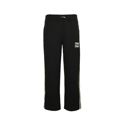 Miu Miu letter web trousers