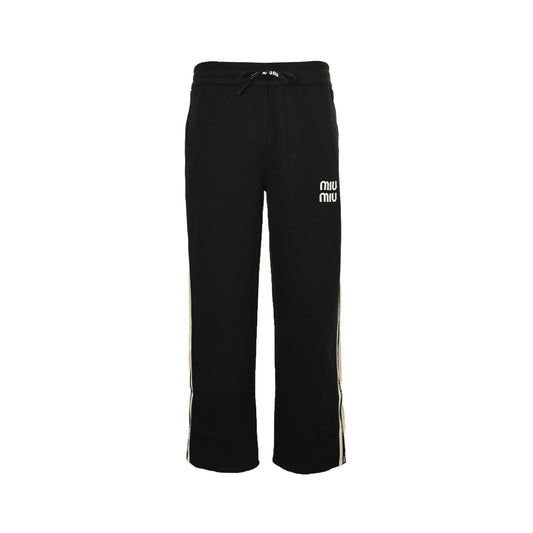 Miu Miu letter web trousers